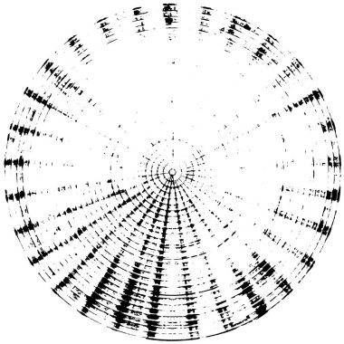 Beyaz zemin üzerindeki soyut grunge çemberi, eski püskü boya dokusu, vektör illüstrasyonu