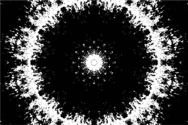 Süslü siyah beyaz arka plan. Mandala deseni.