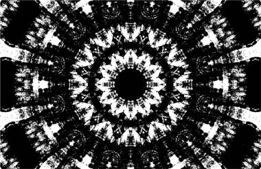 Süslü siyah beyaz arka plan. Mandala deseni.
