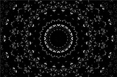 Siyah ve beyaz süslemeli arka plan. Mandala deseni.