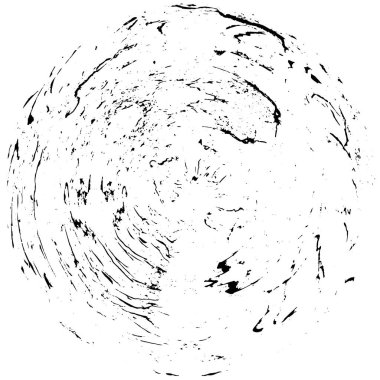 Fırçalanmış Radikal Soyut Tehlike Dokusu, Siyah ve Beyaz 