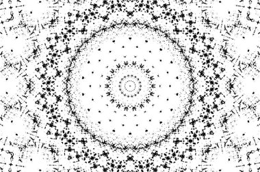 Siyah ve beyaz süslemeli arka plan. Mandala deseni.