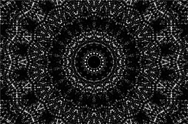 Siyah ve beyaz süslemeli arka plan. Mandala deseni.