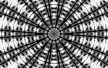 Süslü siyah beyaz arka plan. Mandala deseni.