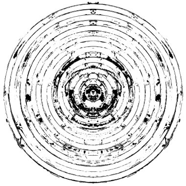 Beyaz arkaplan üzerindeki soyut grunge çemberi, vektör illüstrasyonu
