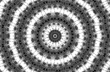 Mandala deseni. Süslü siyah beyaz arkaplan. 