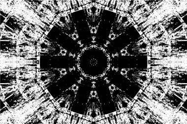 Mandala deseni. Süslü siyah beyaz arkaplan. 