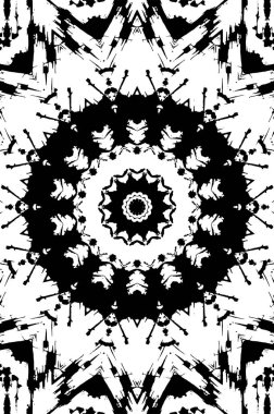 Soyut yaratıcı siyah beyaz desen, vektör çizimi. güzel süs arkaplanı