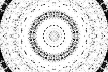 Süslü siyah beyaz arka plan. Mandala deseni.