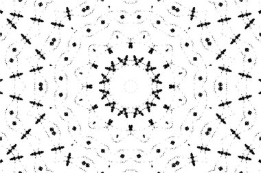 Mandala deseni. Süslü siyah beyaz arkaplan. 