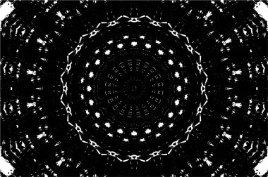 Siyah ve beyaz süslemeli arka plan. Mandala deseni.