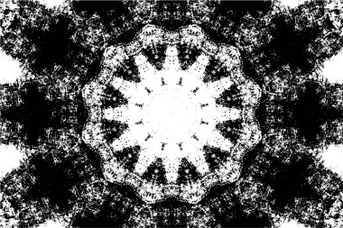 Süslü siyah beyaz arka plan. Mandala deseni.