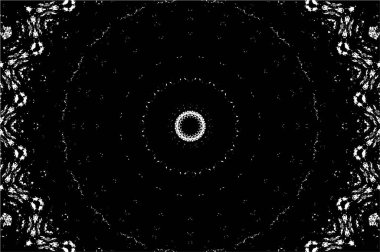 Siyah ve beyaz süslemeli arka plan. Mandala deseni.