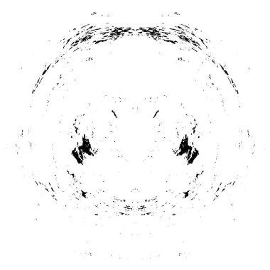 Beyaz arkaplanda siyah mürekkep darbelerinin grunge deseni 