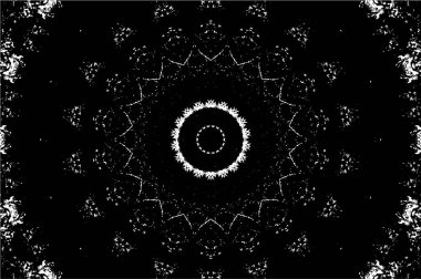 Süslü siyah beyaz arka plan. Mandala deseni.