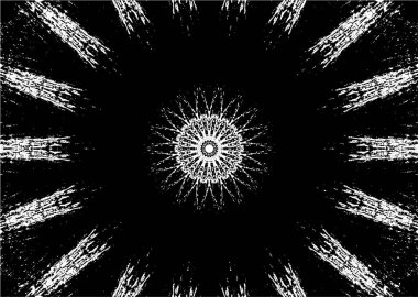 Süslü siyah beyaz arka plan. Mandala deseni.
