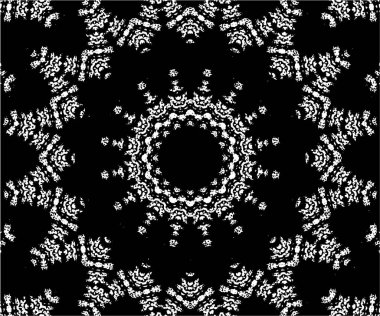 Süslü siyah beyaz arka plan. Mandala deseni.