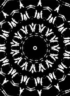 Kaleydoskopik desenli siyah ve beyaz süs arkaplanı