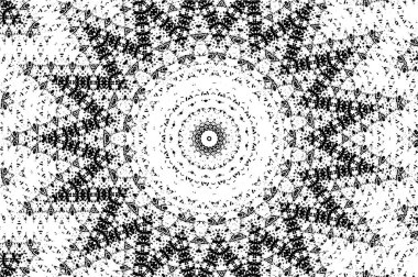 Mandala deseni. Süslü siyah beyaz arkaplan. 