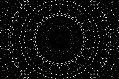 Siyah ve beyaz süslemeli arka plan. Mandala deseni.