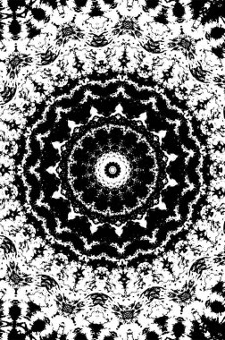 Siyah ve beyaz süslemeli arka plan. Mandala deseni.