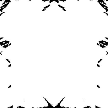 Beyaz arkaplanda siyah grunge tarzı çerçeve.