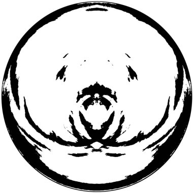 Beyaz arkaplan vektör illüstrasyonunda soyut siyah damga    