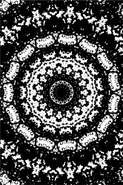 Kaleydoskopik desenli siyah ve beyaz süs arkaplanı