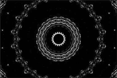 Siyah ve beyaz süslemeli arka plan. Mandala deseni.