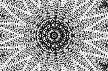 Mandala deseni. Süslü siyah beyaz arkaplan. 