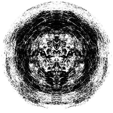 Beyaz arkaplan vektör illüstrasyonunda soyut siyah damga    