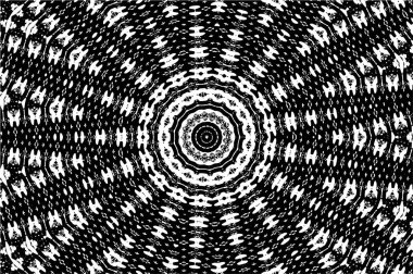 Mandala deseni. Süslü siyah beyaz arkaplan. 