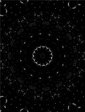 Kaleydoskopik desenli siyah ve beyaz süs arkaplanı