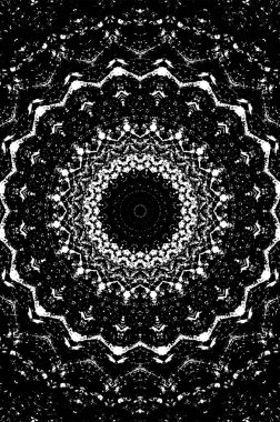 Siyah ve beyaz süslemeli arka plan. Mandala deseni.