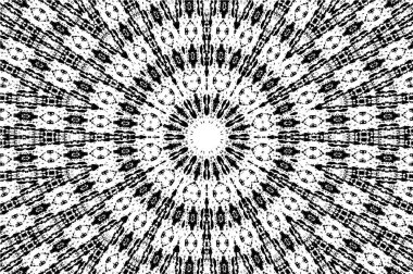 Mandala deseni. Süslü siyah beyaz arkaplan. 