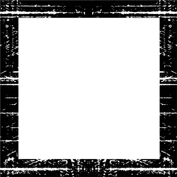 Grunge Quadratischer Rahmen Auf Weißem Hintergrund — Stockvektor