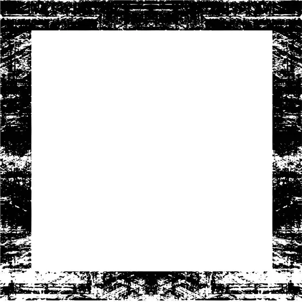 白色背景上的Grunge正方形框架 — 图库矢量图片