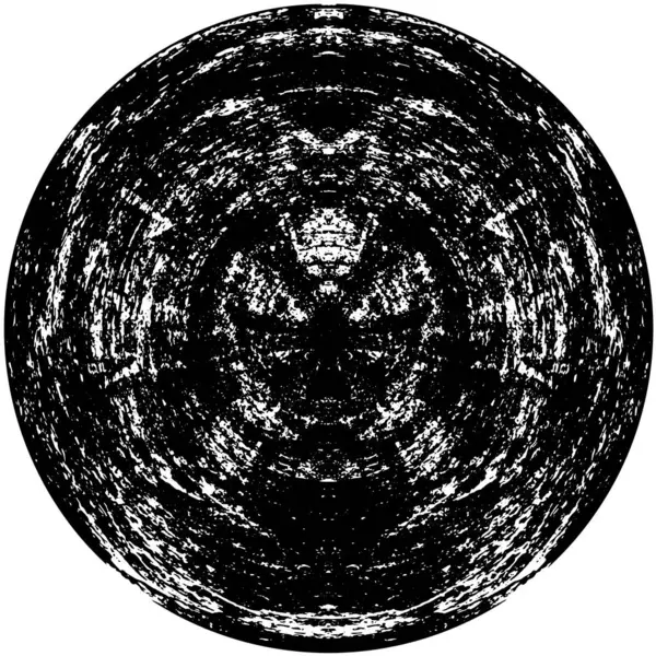 Абстрактный Гранж Круг Белом Фоне Красивый Черно Белый Узор — стоковый вектор
