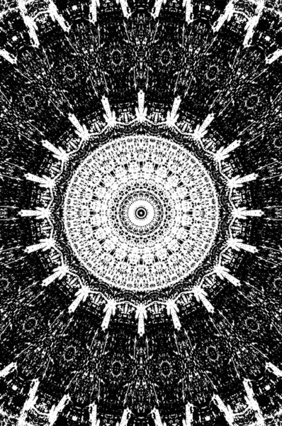 Siyah ve beyaz süslemeli arka plan. Mandala deseni.