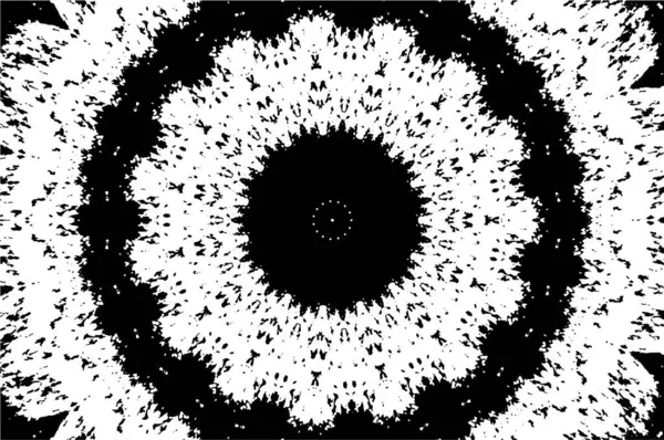 Kaleydoskopik süslemeli siyah beyaz arkaplan.