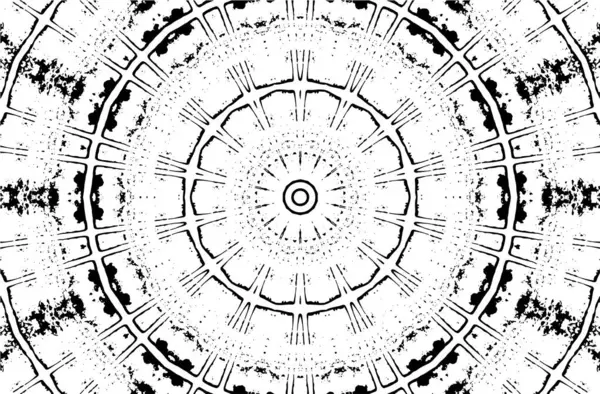 Black White Creative Background Kaleidoscopic Pattern — Stock Vector