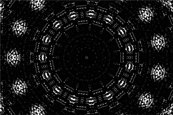 Kaleydoskopik süslemeli siyah beyaz arkaplan.