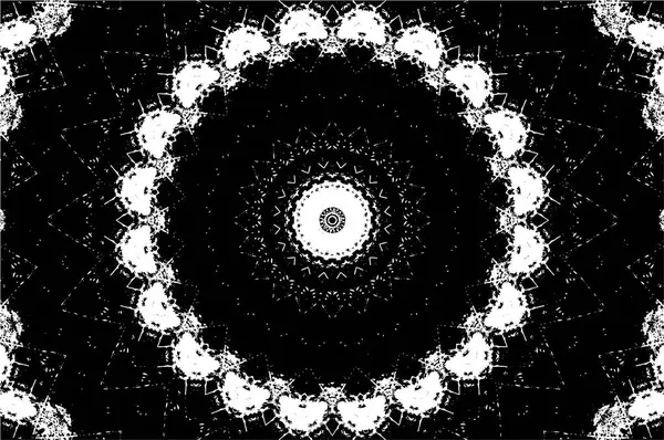 Siyah ve beyaz süslemeli arka plan. Mandala deseni.