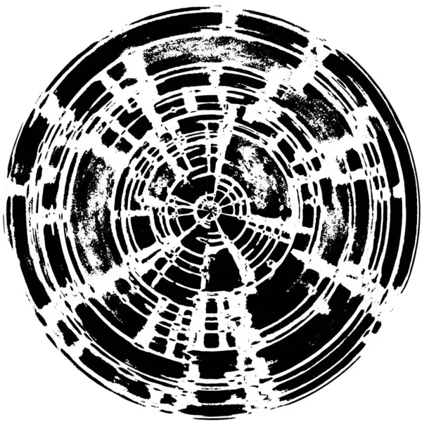 Abstrakt Grunge Cirkel Vit Bakgrund Vacker Svart Och Vitt Mönster — Stock vektor