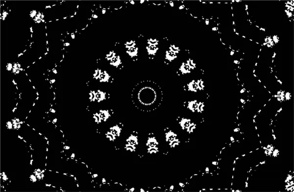 カレイドスコピック 黒と白の背景 — ストックベクタ