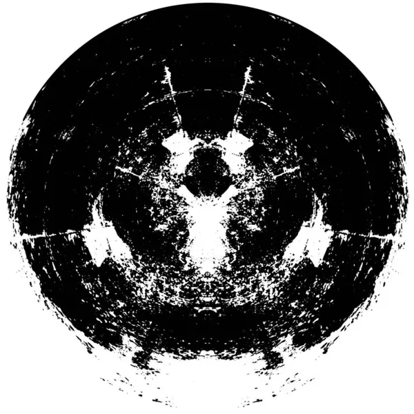 Abstrakti Grunge Ympyrä Valkoisella Taustalla Kaunis Mustavalkoinen Kuvio — vektorikuva