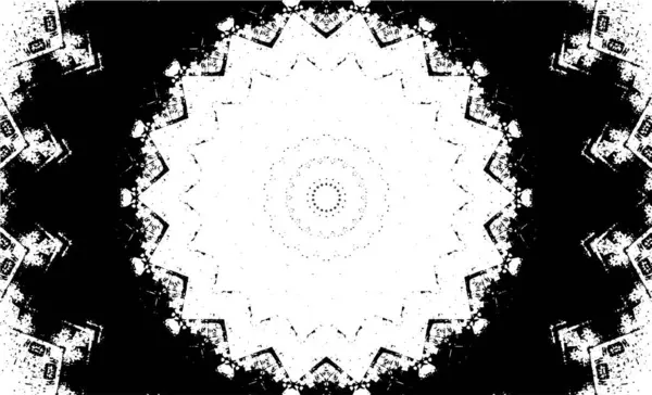 Ornamental Black White Background Mandala Pattern — Stock Vector