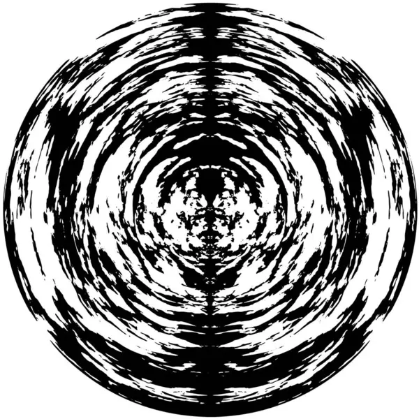 Абстрактне Гранжеве Коло Білому Тлі Творчий Чорно Білий Візерунок Текстура — стоковий вектор