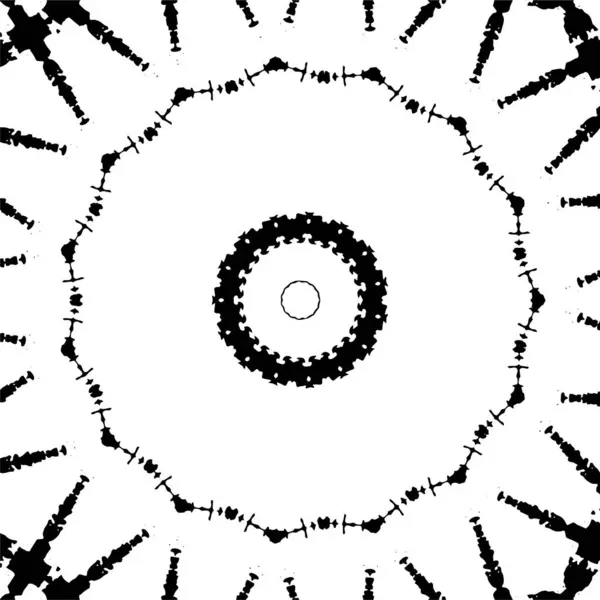 Чорно Білий Декоративний Фон Калейдоскопічним Візерунком — стоковий вектор