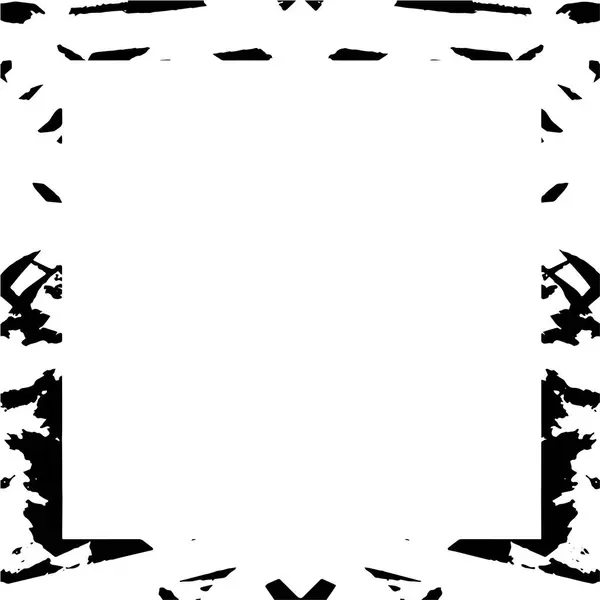 Abstraktes Design Grunge Rahmen Monochromer Hintergrund — Stockvektor